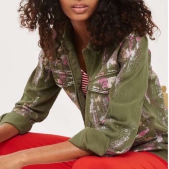 Topshop Jackets & Blazers - Topshop Metallic Oversized Shirt Jacket
